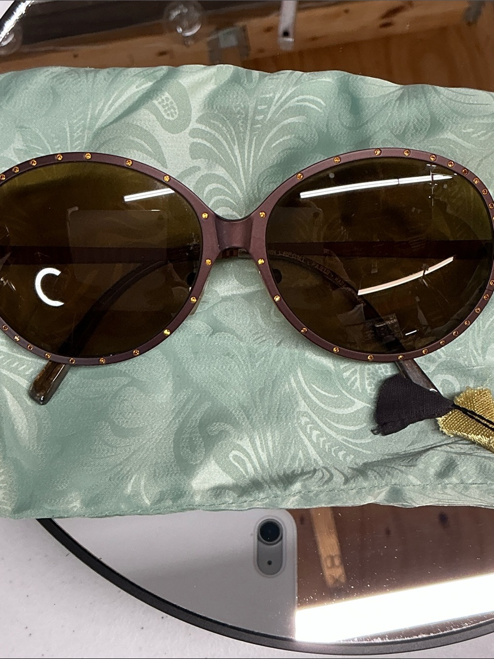 Jean LaFont Sunglasses Brazil 018 Brown with Brown Crystals